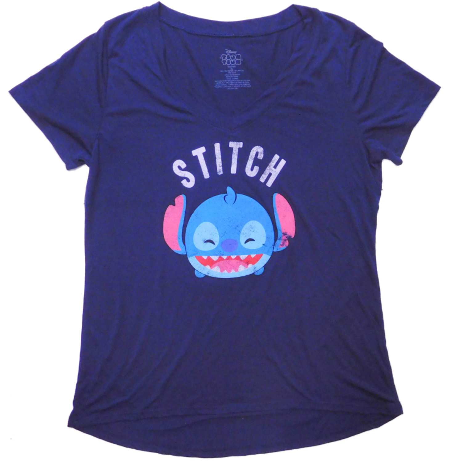 Disney Womens Blue Lilo & Stitch Short Sleeve Tee Shirt Small - Walmart.com