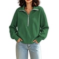 thumbnail image 6 of BUIGTTKLOP Cropped Sweatshirts for Women Half Zip Lightfleece Lined Pullover Tops Fall Fashion Clothes 2026, 6 of 8