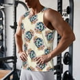 thumbnail image 5 of KLL 70s Disco Ball Print Men's Muscle Gym Workout Stringer Tank Tops Bodybuilding Fitness T-Shirts Tank Tops Men-Small, 5 of 7
