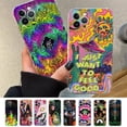 thumbnail image 2 of Funda de teléfono de arte psicodélico colorido para iPhone 8, 7, 6, 6S Plus, X, SE, 2020, XR, XS, 14, 11, 12, 13, Mini Pro Max, 2 of 3