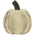 thumbnail image 2 of Northlight Small Wooden Fall Harvest Pumpkin with Stem - 10.5", 2 of 7
