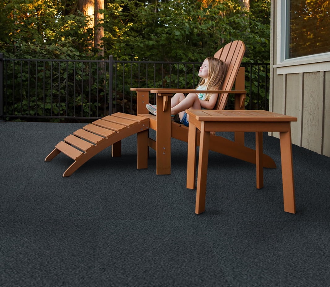 Grizzly Grass Slate Grey Carpet Tiles - 24" x 24" Indoor/Outdoor, Peel and Stick Carpet Tiles - 60 sq. ft. per box – Pack of 15 Tiles