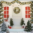 thumbnail image 5 of BENESKY Pre-Lit Christmas Wreath for Front Door with Lights, 24 Inch Large Lighted Christmas Wreath with Gold Xmas Ball Bowknot for Fireplace Window Table Centerpiece Decoration, 5 of 7