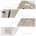thumbnail image 3 of qelini Drawstring Sweatpants Men Big and Tall with Pockets Elastic Waist Long Pants Solid Color Relaxed Lounge Trousers for Daily Wear Winter, 3 of 9