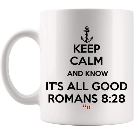 Know All Good Romans 8:28 People World Knowledge Mug Coffee Cup Tea Mugs Beer Cup | Funny Gift Co-worker Sarcastic Quotes Meme Humor Gifts Sayings Office