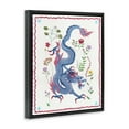 thumbnail image 4 of Stupell Industries Cultural Dragon & Plants Fantasy & Sci-Fi Painting Black Floater Framed Canvas Art Print Wall Art, 17 x 21, 4 of 10