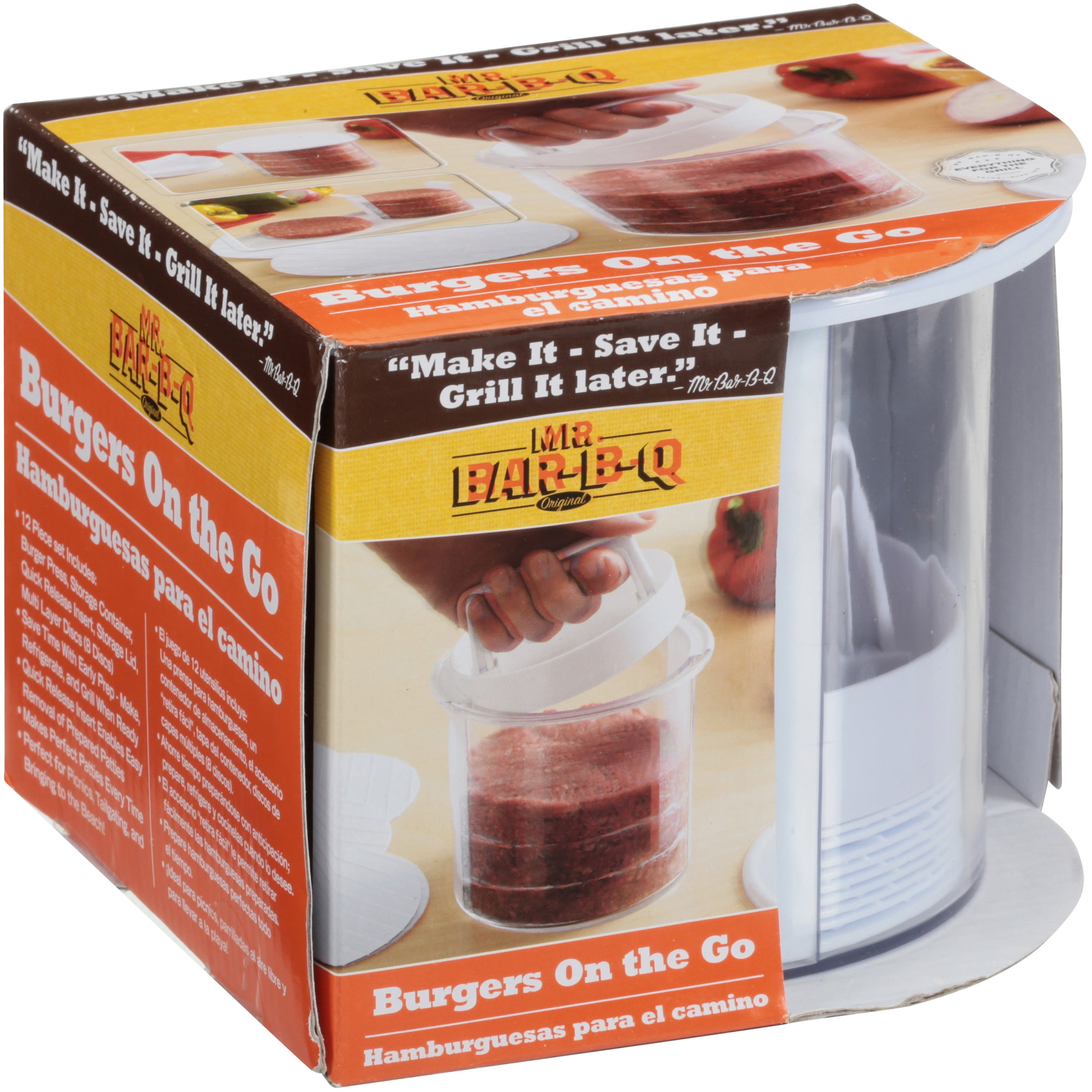 Mr Bar B Q Original Burgers On The Go Set 12 Pc Box