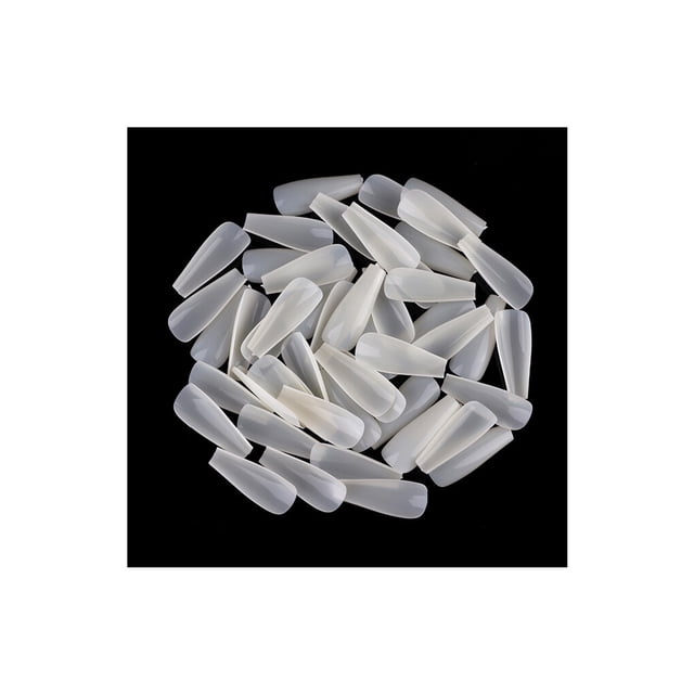 Vogacara Paquete de 100 uñas postizas largas claras de longitud completa Artificial transparente bailarina uñas postizas para salones de manicura arte Type7 NO7 Vogacara CE009704-02