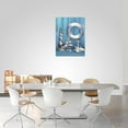 thumbnail image 5 of Bathroom Nautical Wall Art Modern Starfish Anchor Lighthouse Pictures Wall Decor Navy Blue Ocean Home Decor Modern House Decoration Canvas Painting Prints for Bathroom Living Room 12"x16", 5 of 6