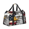 thumbnail image 2 of Fotbe American Bald Eagle Bolsa de Viaje con Estampado, Bolsa de Fin de Semana para Mujer con Compartimento para Zapatos, Bolsa de Gimnasio con Bolsillo Húmedo, 2 of 7