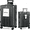 Black, variant on 20 inch Spinner Wheels USB Port Cup Holder Black Hardside Carry-on Luggage