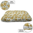 thumbnail image 3 of Floral Pet Bed, Computer Graphics Arrangements Flowers and Leaves on Plain Background, Resistant Pad for Dogs and Cats Cushion with Removable Cover, 24" x 39", Pale Orange and White, by Ambesonne, 3 of 4