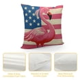 thumbnail image 4 of Heduofu Cute Flamingo Patriotic Pillow Covers Independence Day Pillowcase Throw Pillow Covers Decorative Square Pillow Cases Standard Size for Home Couch Sofa Bed Pillow Protector White, 4 of 5