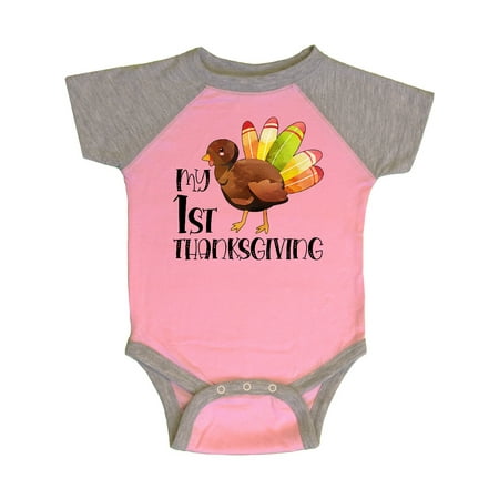

Inktastic My 1st Thanksgiving Cute Baby Turkey Gift Baby Boy or Baby Girl Bodysuit
