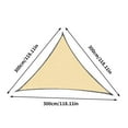 thumbnail image 2 of Latrodar Sun Protection Triangular Shade Garden Swimming Pool AntiUV Shade Cloth Tarpaulin Household Items for New Home Color 100%Polyester Reduced Price, 2 of 5