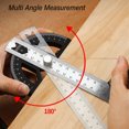 thumbnail image 4 of Angle Protractor Carpentry Ruler Multifunctional Edge Measurement Tool for Woodworking, 4 of 7