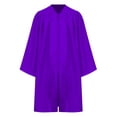 thumbnail image 3 of vastwit Kids Unisex Graduation Gown Robe Cap V Neck Set with 2025 Badge Tassel for Photo Shoot Purple 33, 3 of 7