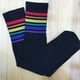 thumbnail image 4 of Qarigey Calcetines de tubo medio Algodón puro Forro cómodo Gran elasticidad Medias lindas Diseño de rayas Absorbente de sudor para niños Medias Tipo 52 Qarigey AP009517-52, 4 of 6