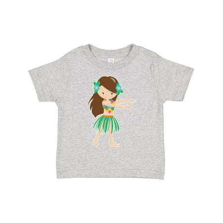 

Inktastic Brown Haired Hula Girl Gift Toddler Toddler Girl T-Shirt