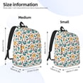 thumbnail image 3 of Lsque Travel Elements Pattern Canvas Daypack, Durable Backpack, High-quality Versatile Backpack,Vintage Compact Backpack-Medium, 3 of 6