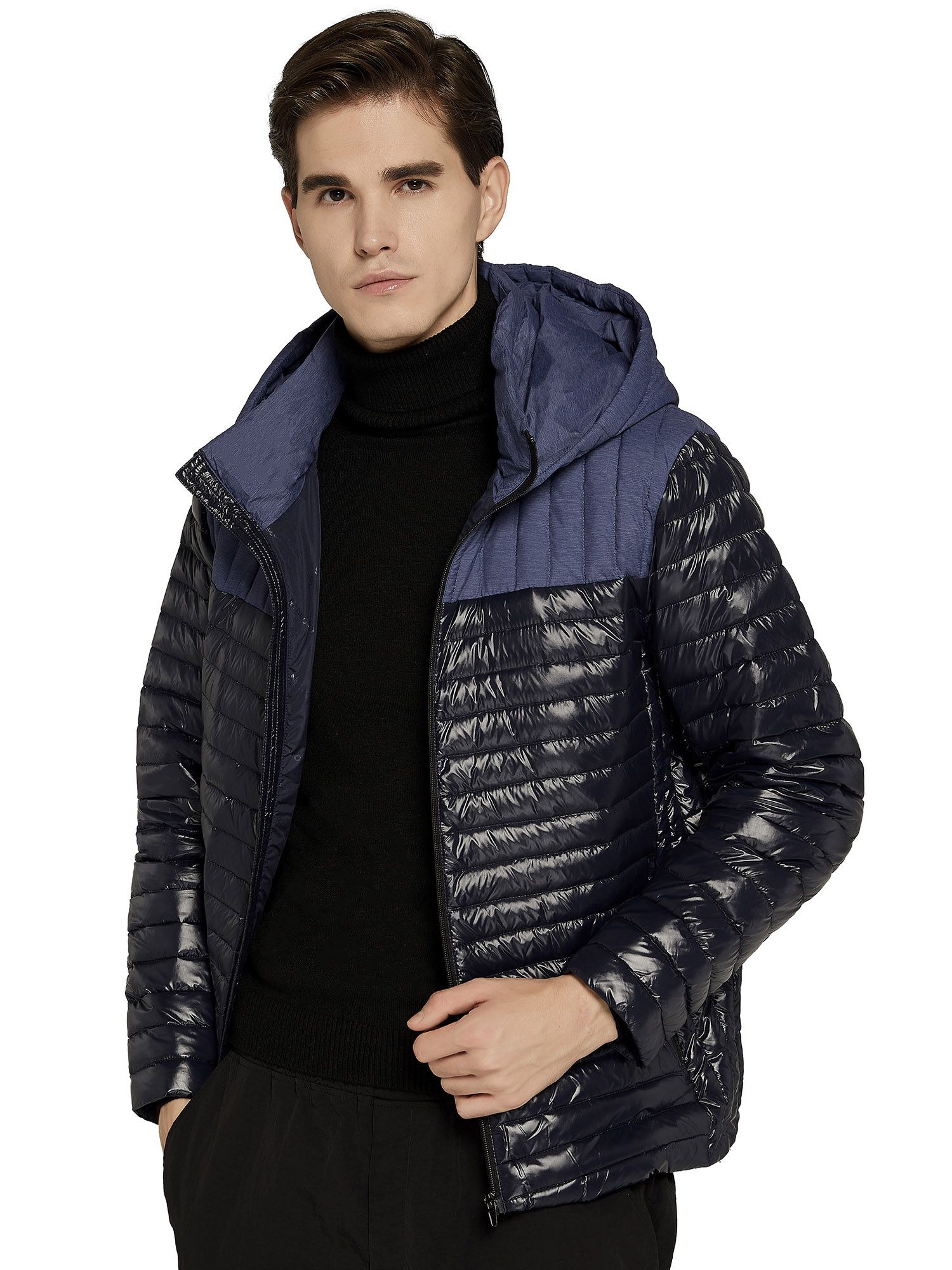 Orolay Men's Long Hooded Winter Down Jacket Warm Puffer Jacket - image 2 of 5