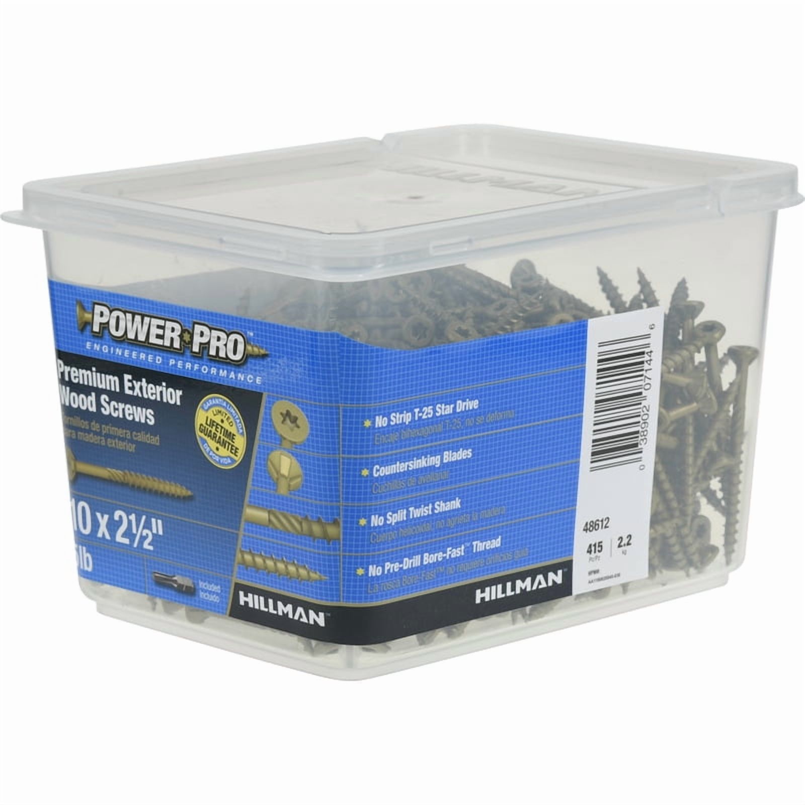 DCK SCREW 10X2.5" STR 5#