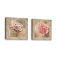 thumbnail image 1 of Set of 2 - Pivoines II - Contemporary Fine Art Giclee on Canvas Gallery Wrap - wall décor - Art painting - 24 x 24 Inch - Ready to Hang, 1 of 2