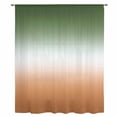 thumbnail image 2 of Sage Green Orange Ombre Sheer Curtains 54 Inches Long, Abstract Modern Gradient Light Filering Curtains, Breathable Simi Curtain Privacy Drapes for Kitchen Bathroom Nursery Small Window Treatment, 2 of 9