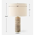 thumbnail image 3 of Uttermost Cortado Travertine Table Lamp in Brown, 3 of 16