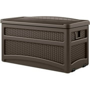 Rubbermaid 1889849 Storage Patio Chic 123 Gallon Cabinet Dark Teak Walmart Com Walmart Com