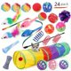 thumbnail image 1 of Interactive Cat Toy Set - Tunnel, Balls, Mouse, Spring, and Hollow Ball - Provides Hours of Fun and Exercise for Indoor Cats, 1 of 1