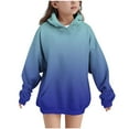 thumbnail image 2 of bbymog Boys Hoodies Size 14-16 Girls Gradient Long Sleeve Pullover Hoodie Sweatshirt Winter Boys Sweatshirts with Pocket Blue B 13 Years, 2 of 9