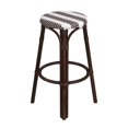 thumbnail image 3 of Butler Specialty Company Tobias Round Rattan 30" Bar Stool -White & Brown Stripe, 3 of 7