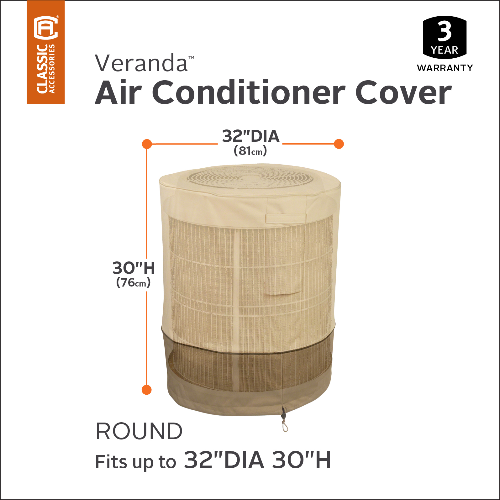 Classic Accessories Veranda™ Round Air Conditioner Cover - image 4 of 16