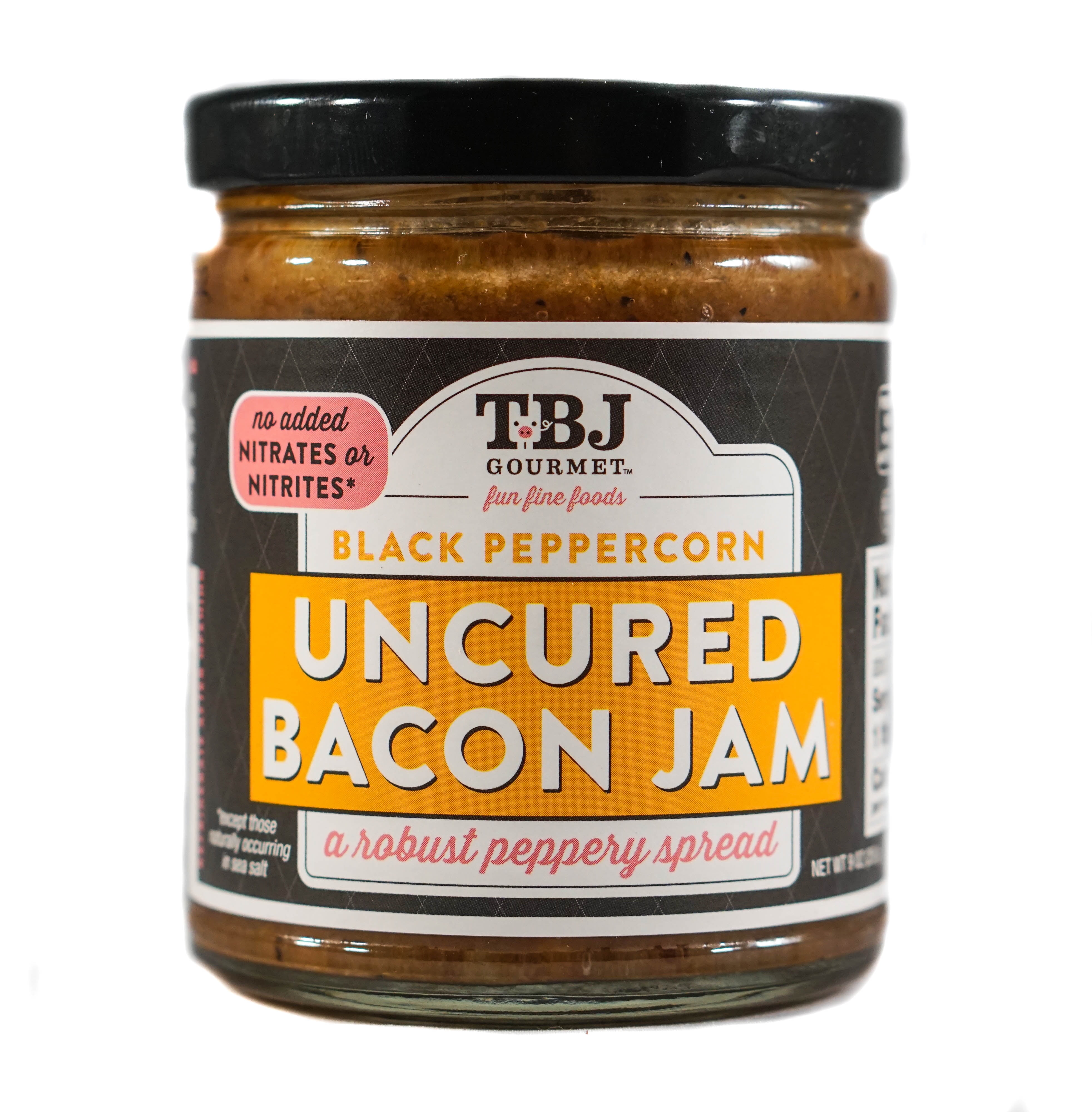 Tbj Gourmet Jam Bacon Black Pepper,9Oz (Pack Of 6)