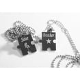 thumbnail image 3 of BROTHER SISTER PUZZLE PIECE TWO DOG TAGS, SOLID STAINLESS STEEL BALL  CHAIN NECKLACE, 3 of 5