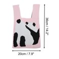 thumbnail image 4 of Unique Bargains 1 Pc Knitted Wrist Bag Portable Animal Pattern Gift Bag Pink, 4 of 5