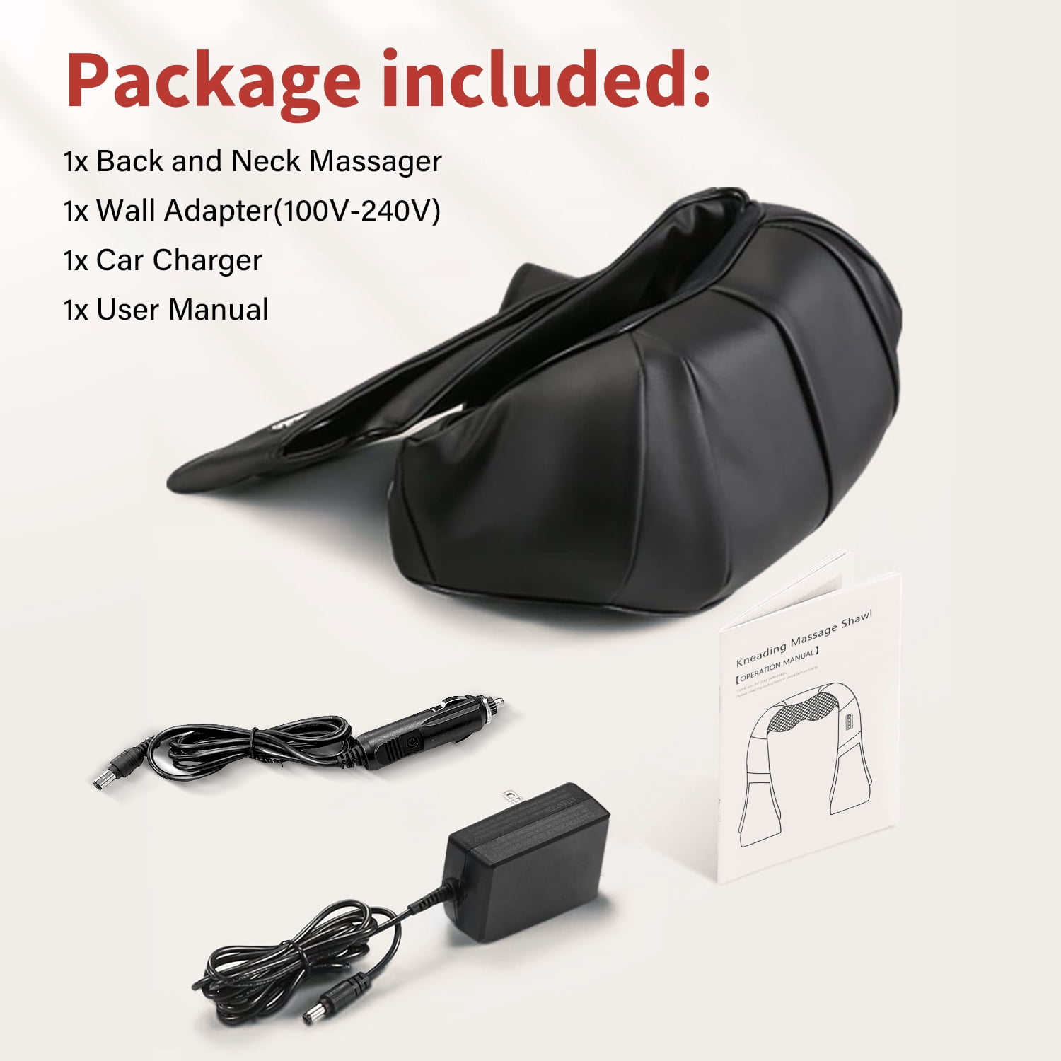 Ikristin Shiatsu Neck Massager with Heat, Kneading Massage for Neck, Back & Shoulder Muscle Relief, Gift for Women Men Mom Dad, Father's Day Mother's Day Christmas