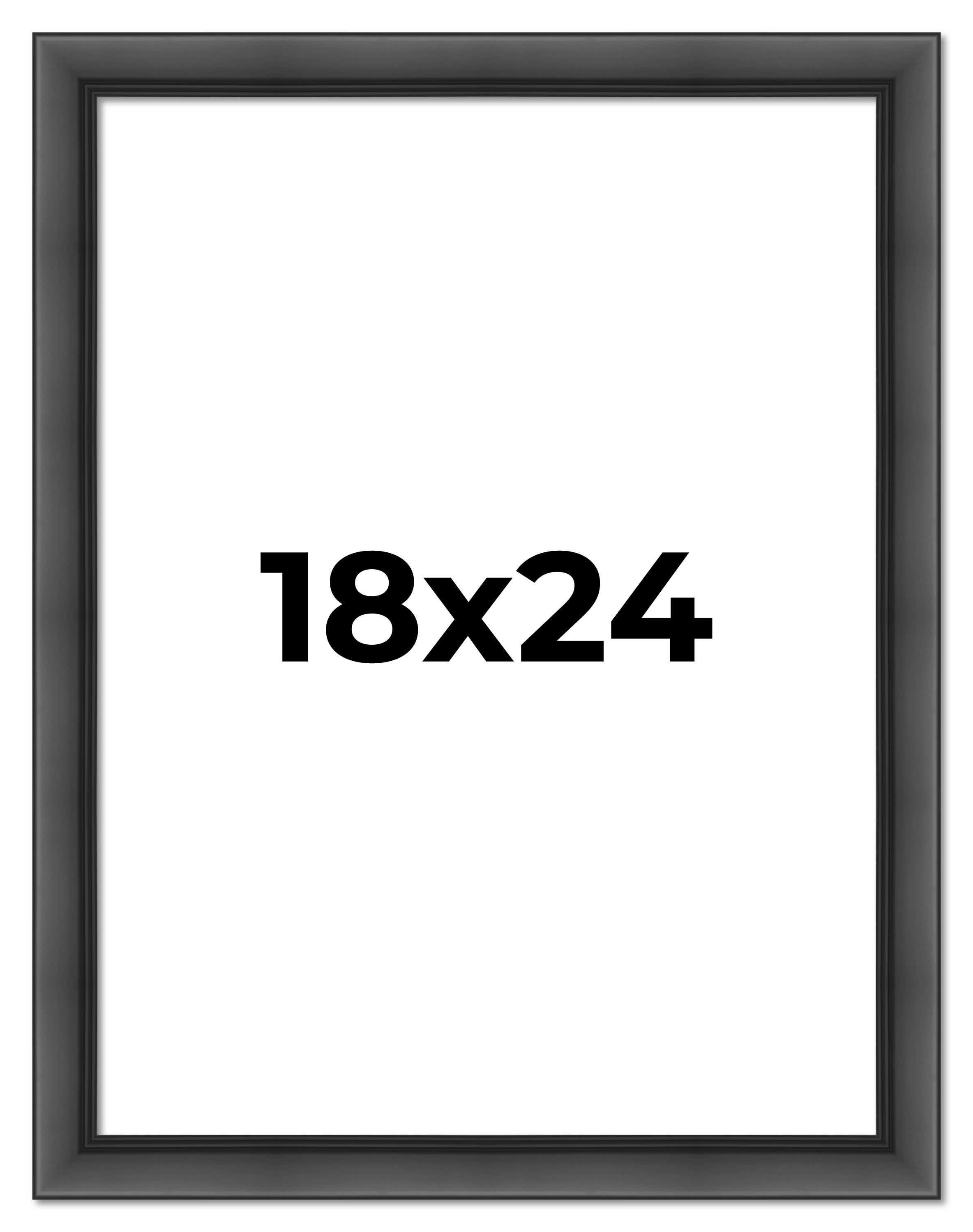 18x24 Frame Black Solid Wood Picture Frame - Complete Modern Photo Frame Includes UV Acrylic