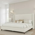 thumbnail image 4 of Bowery Hill Modern Upholstered Queen Bed in Off White Performance Fabric, 4 of 9