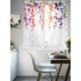 thumbnail image 4 of Pink Spring Flowers Sheer Curtains for Living Room Bedroom Pastoral Floral Garden Country Farm Sheer Curtains 72 Inch Long 2 Panels Set Light Filtering Curtain Window Treatments Drapes, 4 of 6