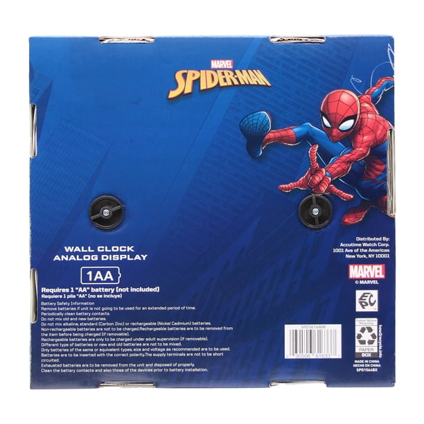 Marvel 10'' Quartz Spiderman Wall Clock, Red - Walmart Business