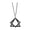 Black, variant on Men Necklace Triangle Square Pendant Necklace Dating Work Party Versatile Style Necklace Clothing Accessory