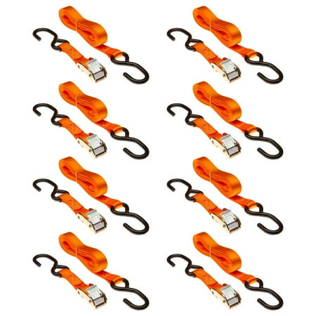 

8-Pack of 1 x 10 Cam Buckle Straps with S-Hooks