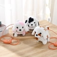 thumbnail image 4 of Interactive Wagging Tail Dog Doll Electric Plush Toy with Pull Rope, Walks Barks & Animated Pet Puppy Simulation for Kids & Toddlers, 7 Inch, 4 of 8