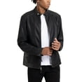 thumbnail image 4 of X RAY Jeans Men's PU Racer Jacket with Faux Shearling Lining, Black, XL, 4 of 8