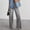 Gray, variant on Patlollav Womens New Fashionable High Waistband Pocket Comfortable Straight Leg Wide Leg Mop Jeans