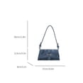 thumbnail image 2 of Women's Blue Suede Shoulder Bag, Retro Underarm Purse with Knot Strap, Flap Closure Handbag, Casual Evening Tote for Daily Use, 2 of 7