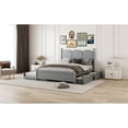 thumbnail image 7 of Wonderful Queen Size Bed With 2 Big Drawers And Twin Xl Trundle, Gray Platform Trundle Large Drawer Choices In - Rustic Bedroom Design For Assertive Living, 7 of 7