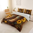 thumbnail image 2 of jejeloiu Vintage Western Cowboy Boot Duvet Cover Set Kids,Rustic Floral Sunflower Bedding Full For Men,Reversible,3 Pieces(No Comforter), 2 of 6